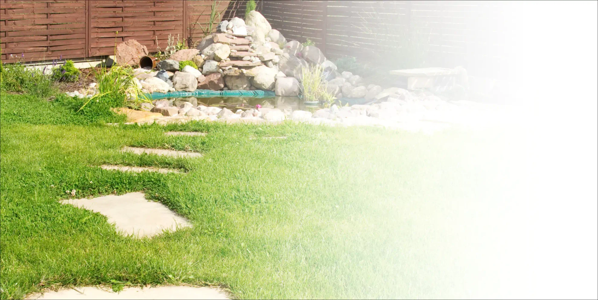 backyard stone walkway